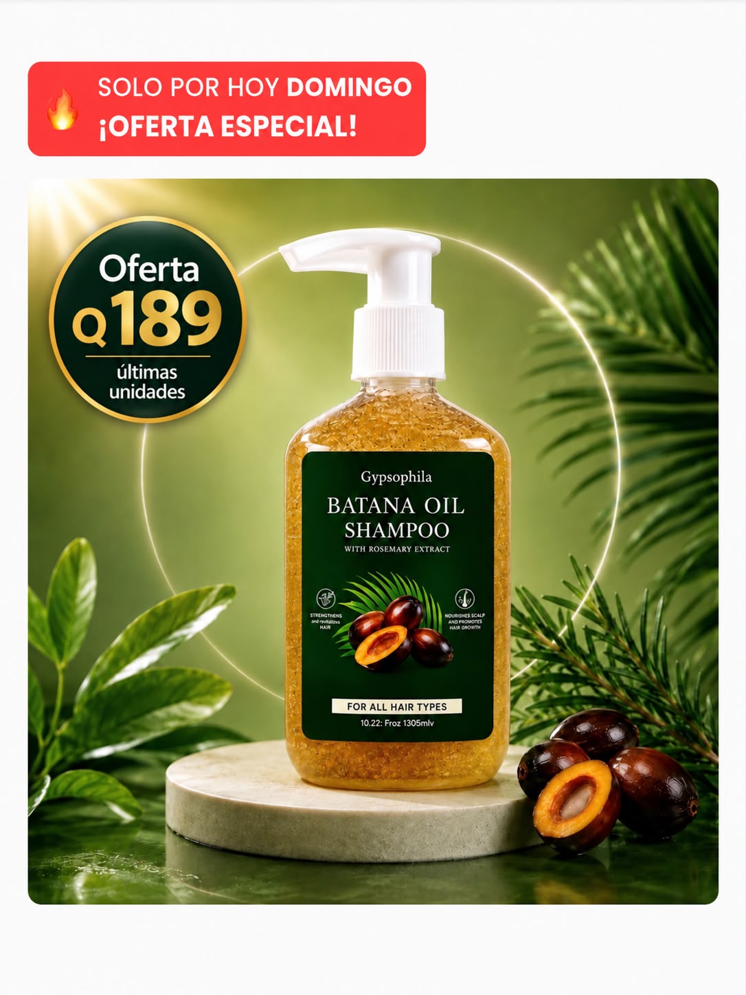 Shampoo Batana Oil 🌿 Tu pelo más fuerte, más brillante y con menos caída