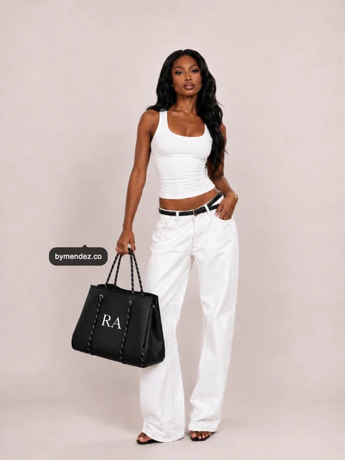 Bolso Tote Bag Black | Personalizado con Iniciales