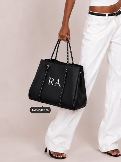 Bolso Tote Bag Black | Personalizado con Iniciales