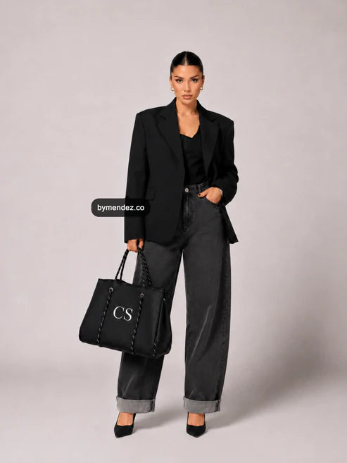 Bolso Tote Bag Black | Personalizado con Iniciales