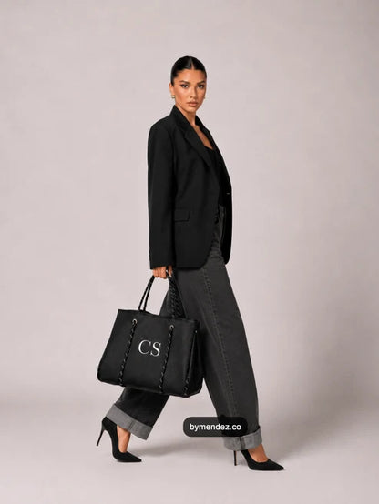 Bolso Tote Bag Black | Personalizado con Iniciales