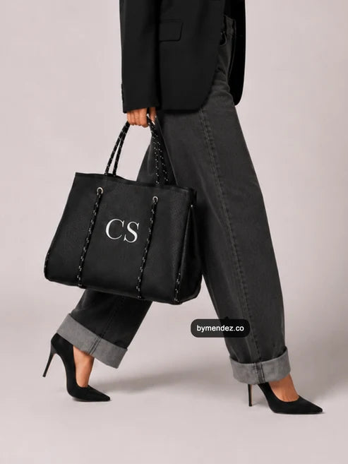 Bolso Tote Bag Black | Personalizado con Iniciales
