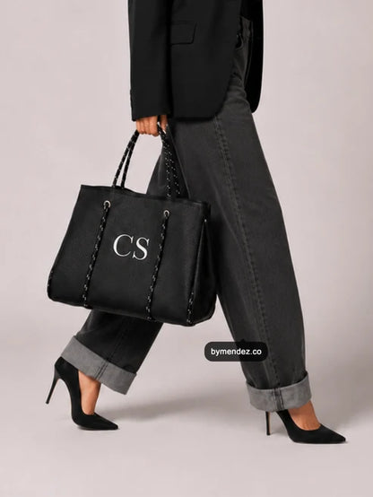 Bolso Tote Bag Black | Personalizado con Iniciales