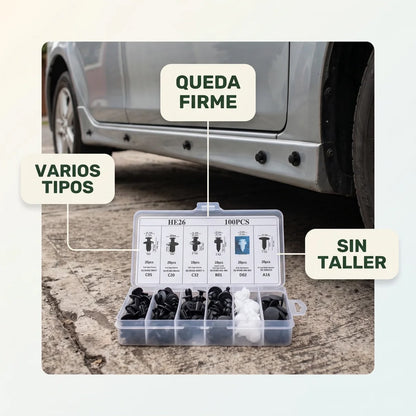Kit de 100 clips automotrices – Repara tu carro sin taller