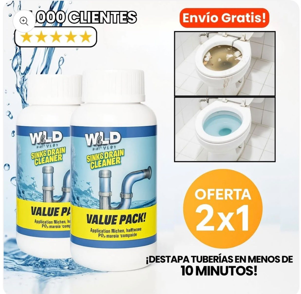 DESTAPA CAÑOS TORNADO - OFERTA 2X1