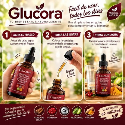 2x1 GLUCORA ⚡ Dile adiós al azúcar y diabetes. ORIGINAL